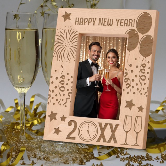 Happy New Year Party Celebration Customized  Etched Frames (Creator Uploaded)