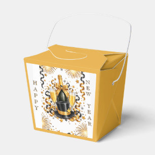 Happy New Year Party Celebration Favor Box