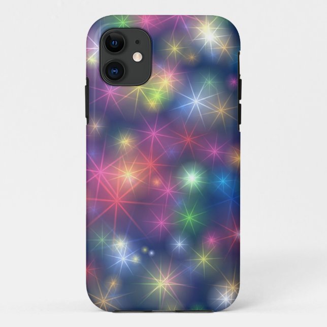 Happy New Year Party Glitter Stars Case-Mate iPhone Case (Back)