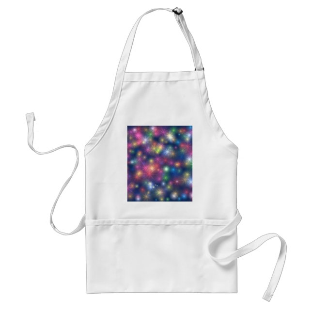 Happy New Year Party Glitter Stars Standard Apron (Front)