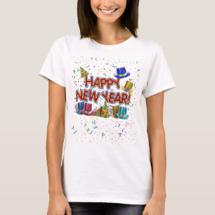 Happy New Year Party Hats T-Shirt