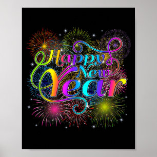 Happy New Year Party New Years Eve 2026 Fireworks  Poster