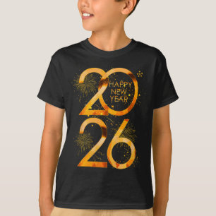 Happy New Year Party Supplies 2026 Family Matching T-Shirt