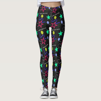 Happy New Year Pattern Leggings