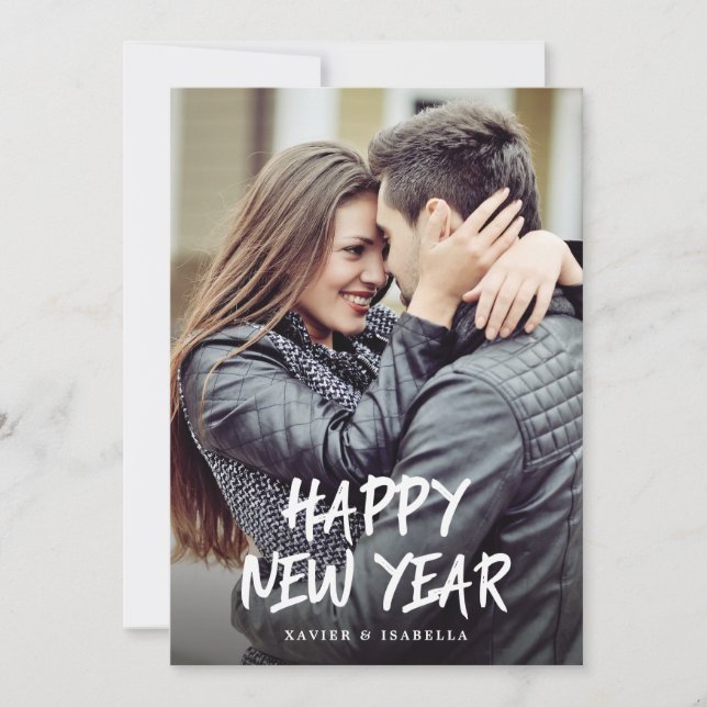 Happy New Year Photo Holiday Card (Front)