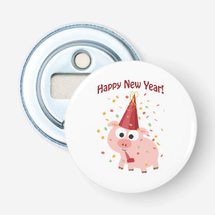 Happy New Year Pig Bottle Opener
