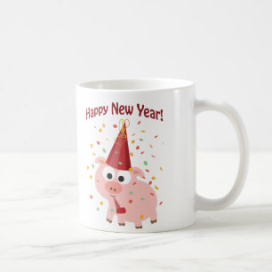 Happy New Year Pig Coffee Mug