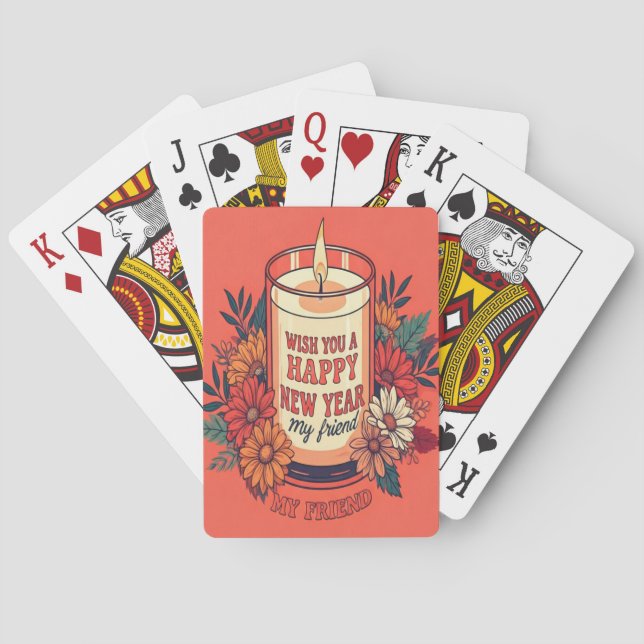 Happy New Year Playing Cards (Back)