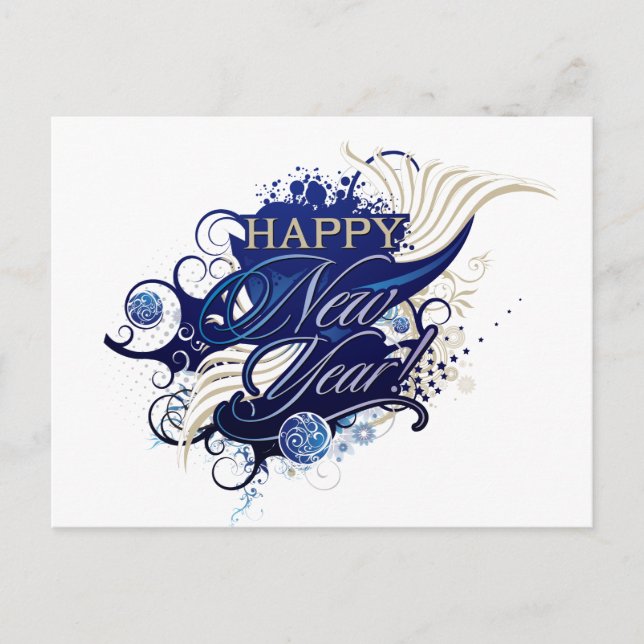 Happy New Year Postcard (Front)