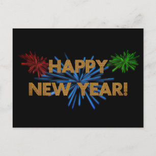 happy New Year postcard