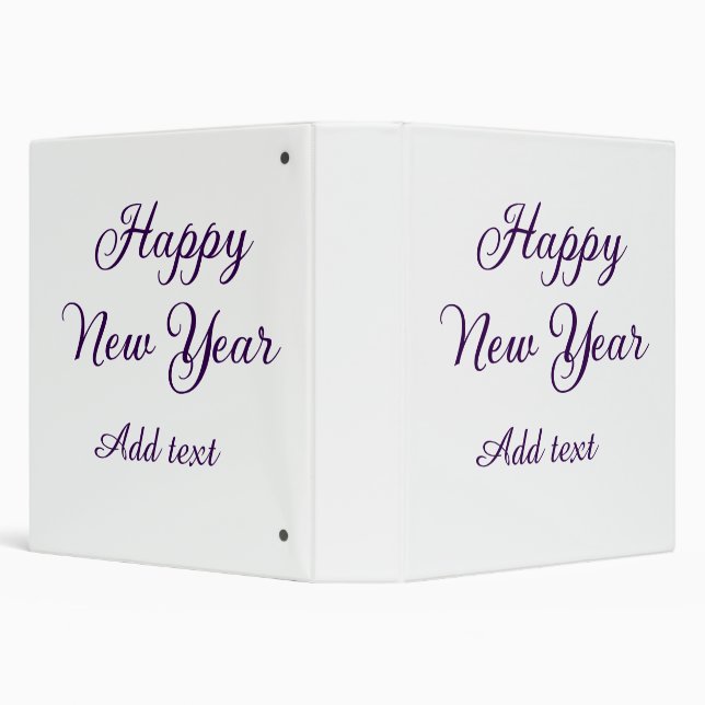 Happy new year purple calligraphy simple minimal  binder (Background)