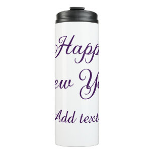 Happy new year purple calligraphy simple minimal  thermal tumbler