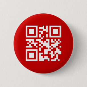 Happy New Year! -- QR Code 2 Inch Round Button