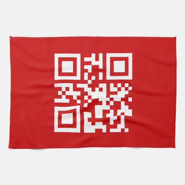 Happy New Year! -- QR Code Kitchen Towel (Horizontal)