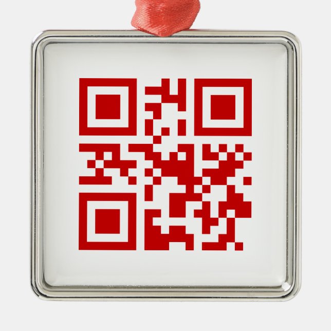 Happy New Year! -- QR Code Metal Ornament (Front)