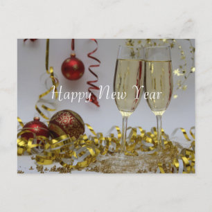 Happy New Year Quote With White Text Holiday Postcard