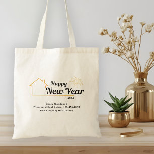Happy New Year   Real Estate Client Appreciation  Tote Bag