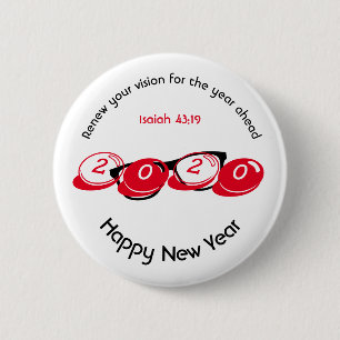 Happy New Year RENEW VISION 2020 Stylish 2 Inch Round Button
