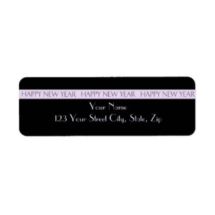 Happy New Year Return Address Labels