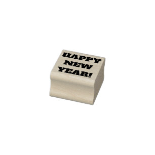 Happy New Year Rubber Stamp