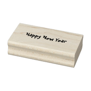 Happy New Year Rubber Stamp