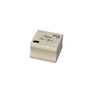 Happy New Year rubber stamp, new year Rubber Stamp