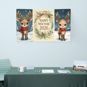 happy new year rustic party banner