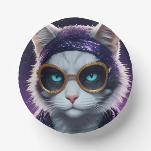Happy New Year’s party - Cat in Disguise Paper Plate