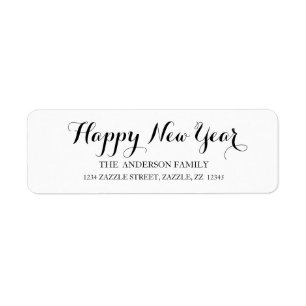 HAPPY NEW YEAR Script Modern Custom Address