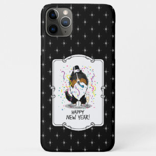 Happy New Year Shetland Sheepdog (tri colour) Cute iPhone 11 Pro Max Case