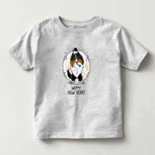 Happy New Year Shetland Sheepdog (tri colour) Cute Toddler T-shirt