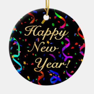 "Happy New Year!" (single-sided) ornament
