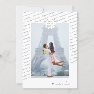 Happy New Year Slanted Holiday Photo Card