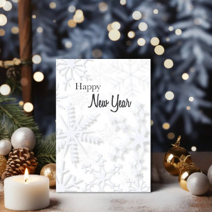 Happy New Year– Snowflake Winter Card