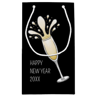 Happy New Year Sparkling Champagne Small Gift Bag