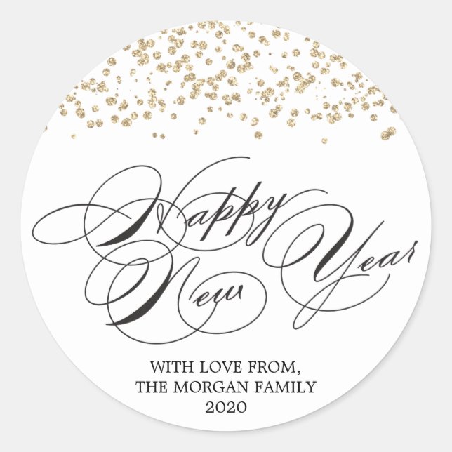 Happy New Year Sticker - New Year's Eve Party (Front)