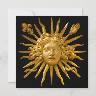 Happy New Year / Symbol of Louis XIV the Sun King Holiday Card