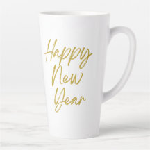 Happy New Year Tall Latte Mug