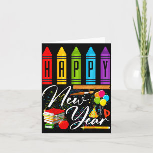 Happy New Year Teacher Fireworks New Years Eve Par Card