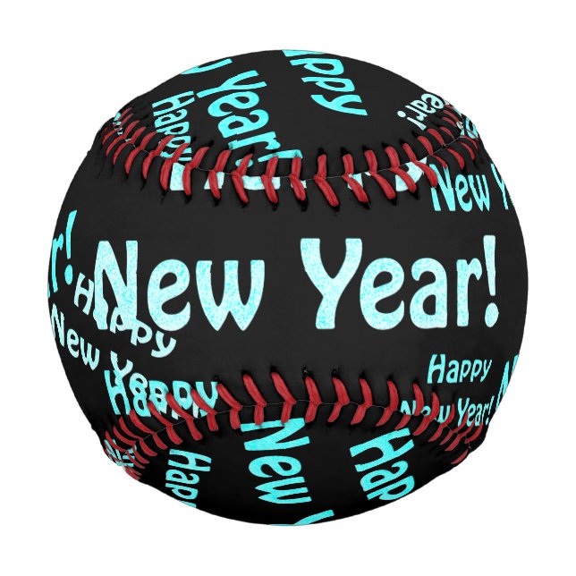 happy new year text baseball (Back)
