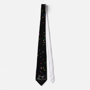Happy New Year Text Design Tie