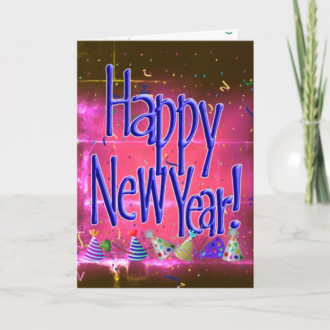 HAPPY NEW YEAR! Text Image Invitation (Front)