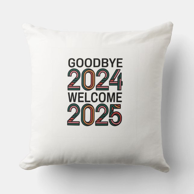 Happy new year throw pillow (Front)