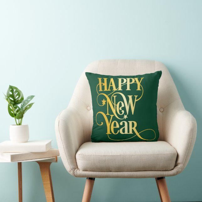 Happy New Year  Throw Pillow (Chair)