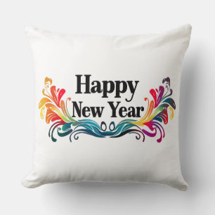 Happy New Year Throw Pillow