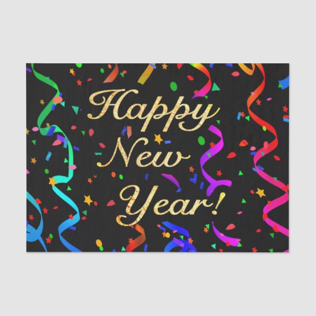 "Happy New Year!" Tissue Paper (Front)