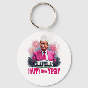 Happy New Year Trump Inauguration Day 2025 Keychain