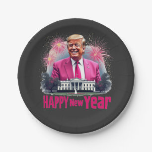 Happy New Year Trump Inauguration Day 2025 Paper Plate