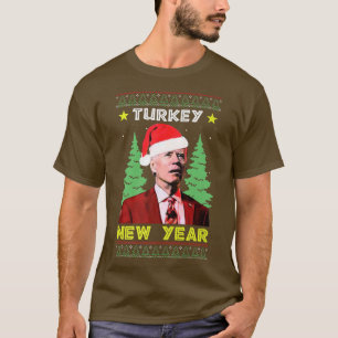 Happy New Year Turkey Day Thanksgiving Wrong Holid T-Shirt