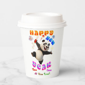 Happy New Year Turn Over A New Leaf Paper Cups